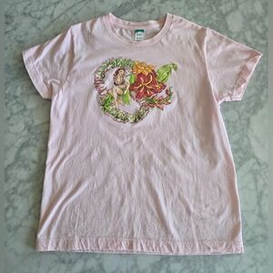 Jimmy Buffett Retro Style Hula Girl At Heart T-shirt Pink Women's Jr Size XL‎